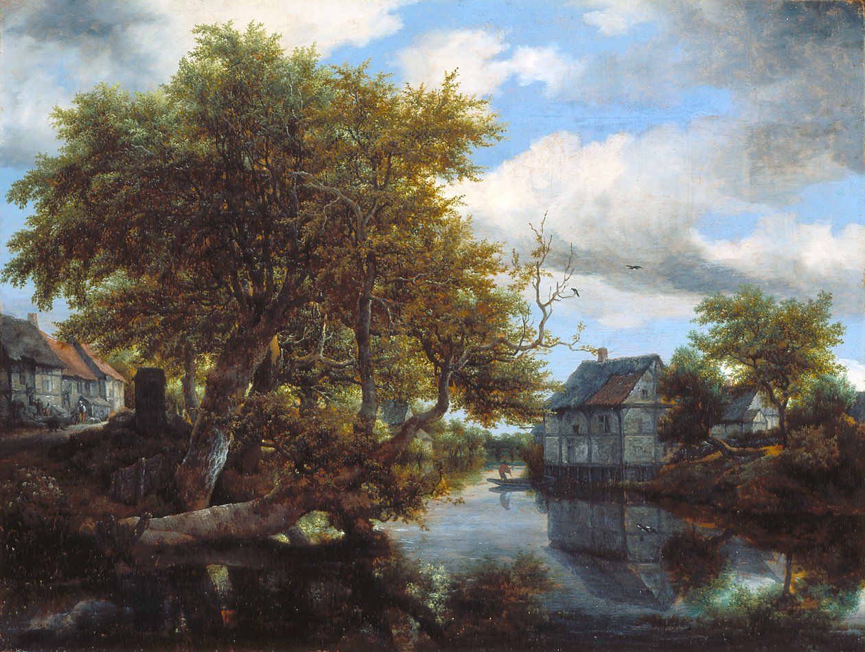 Wielka sadzawka (olej na drewnie) autorstwa Jacob van Ruisdael