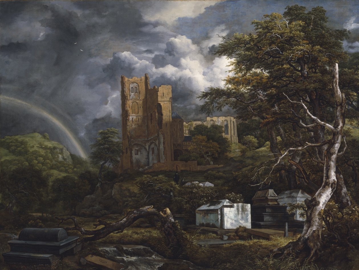 Cmentarz Żydowski, ok. 1654-55 autorstwa Jacob van Ruisdael