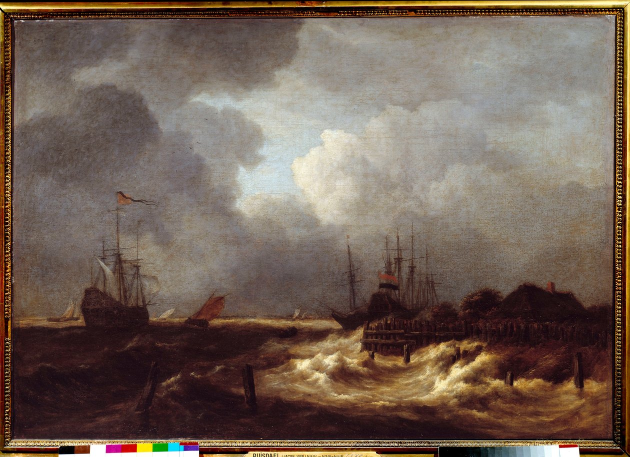 Obraz Tempete Jacoba Isaakszoon van Ruisdael (Ruysdael) (1628-1682) XVII wiek. Słońce 1,1x1,6 m² autorstwa Jacob van Ruisdael