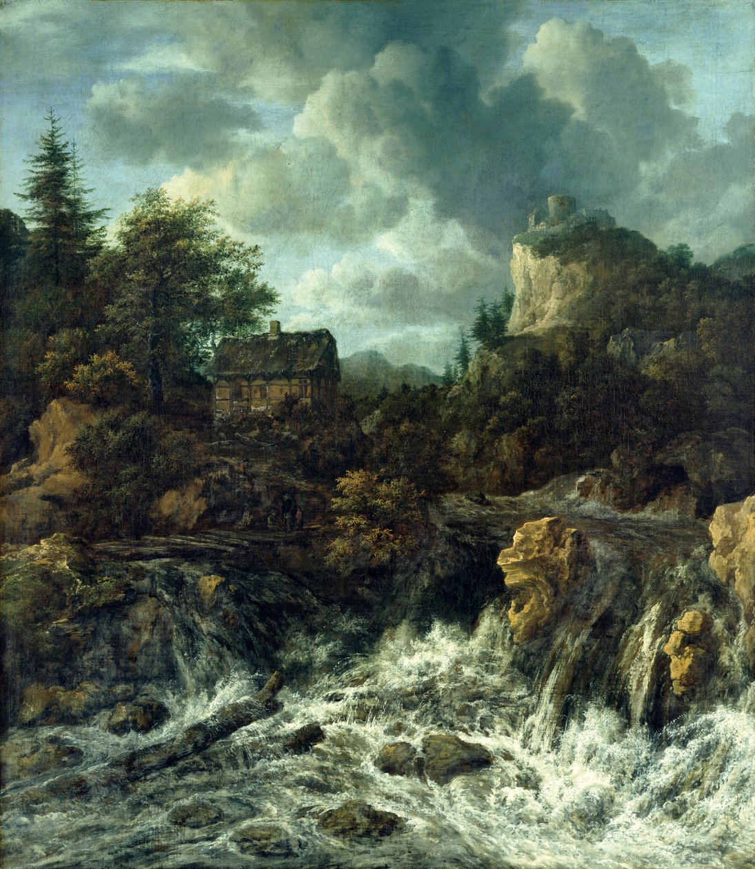 Wodospad, 1665-70 autorstwa Jacob van Ruisdael