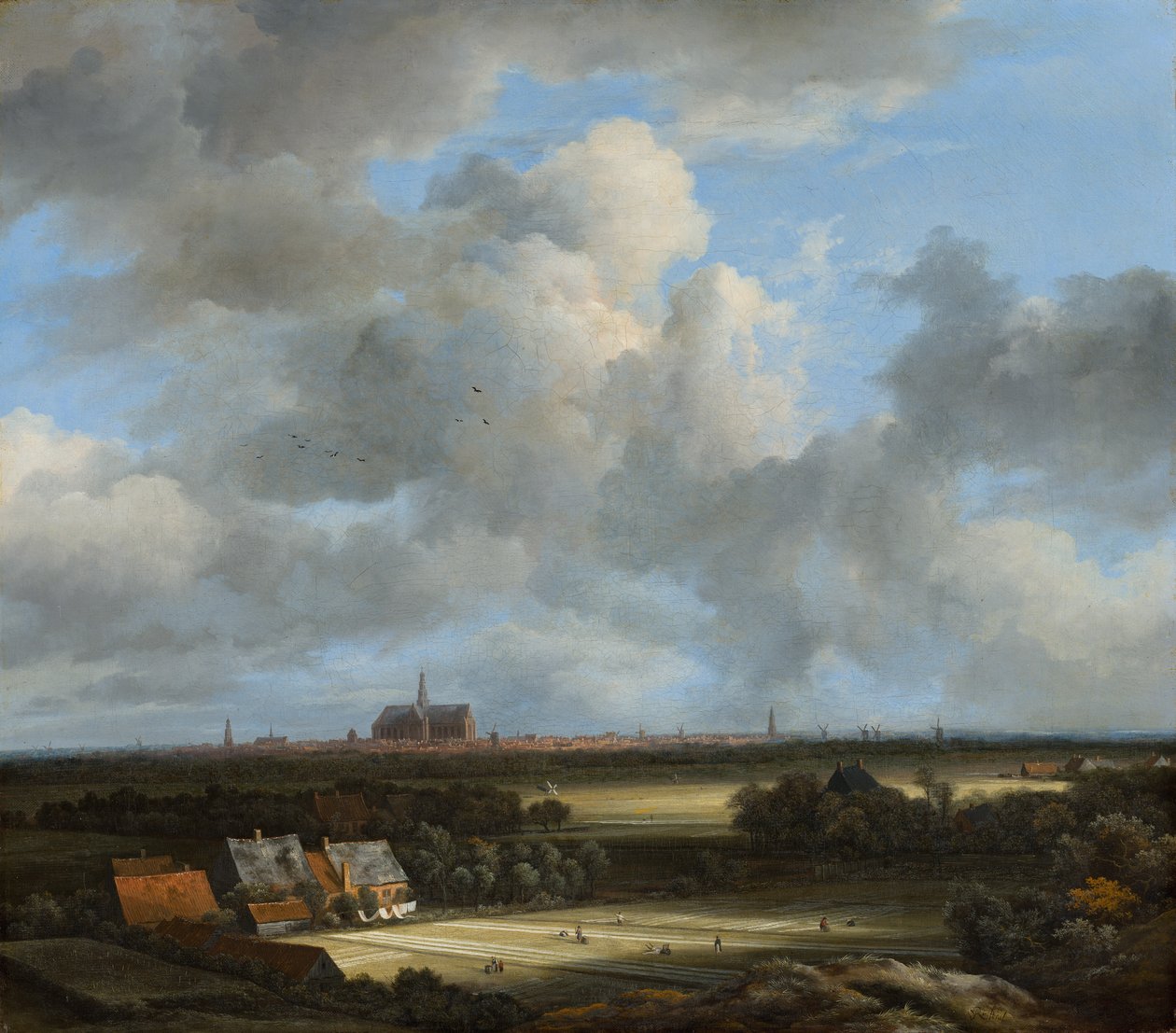Widok Haarlemu z bielnikami, ok. 1670-75 r. autorstwa Jacob van Ruisdael