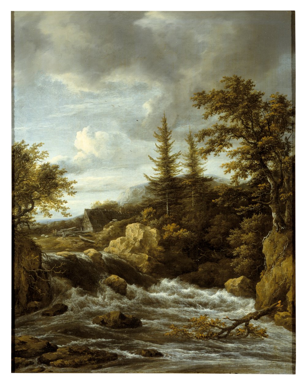 Wodospad w Norwegii (olej na płótnie) autorstwa Jacob van Ruisdael