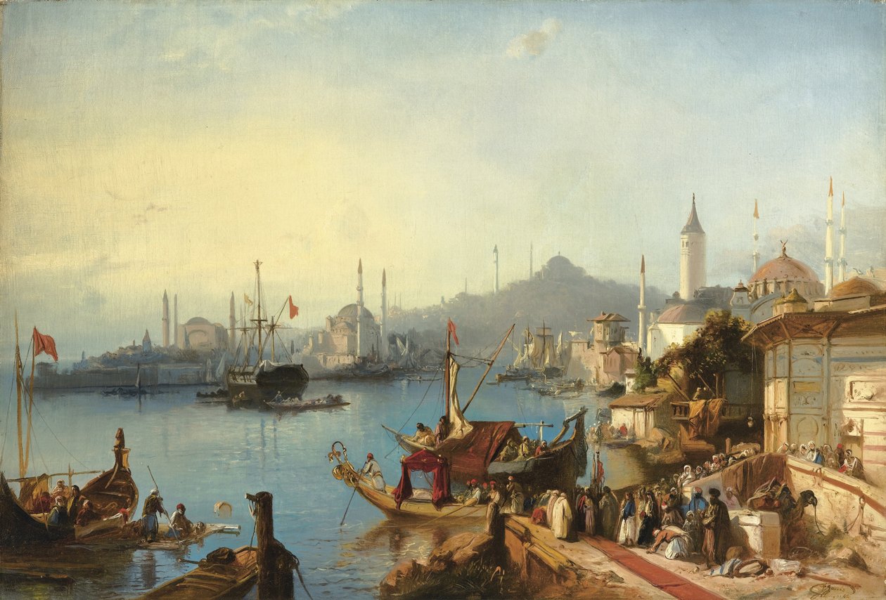 Przybycie sułtana Abdülmecida do meczetu Nusretiye, 1842 r. autorstwa Jacob Jacobs