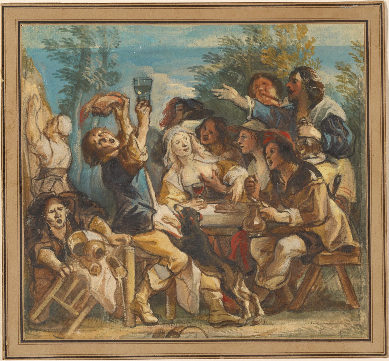 Wesoła kompania autorstwa Jacob Jordaens