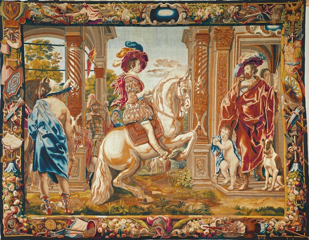 Lekcja jazdy konnej dla króla Ludwika XIII ... autorstwa Jacob Jordaens