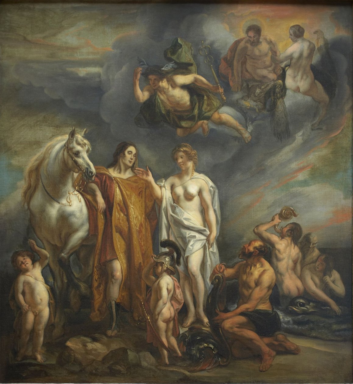 Eneas wspomagany przez bogów autorstwa Jacob Jordaens
