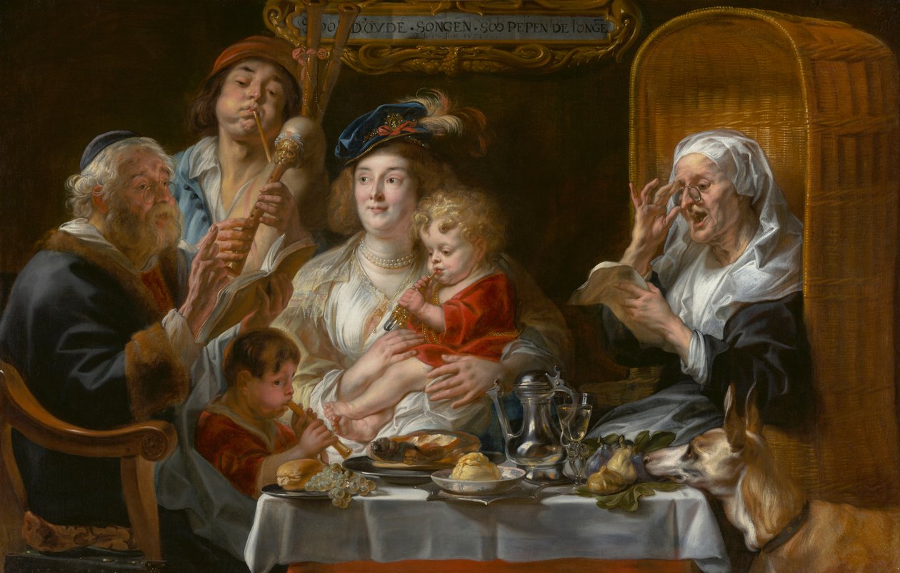 Jak śpiewali starzy, tak śpiewają młodzi autorstwa Jacob Jordaens