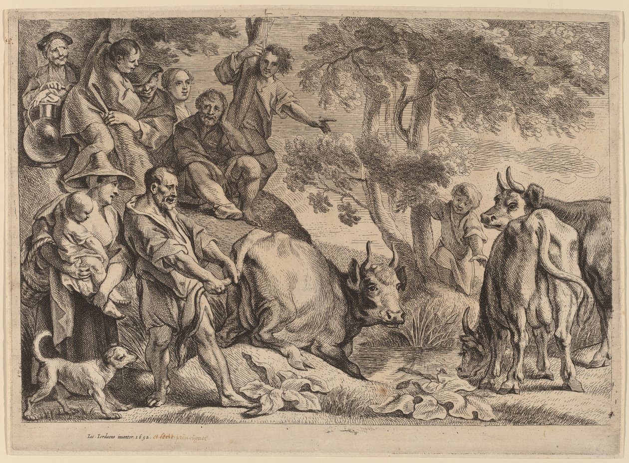 Cacus okrada bydło Herkulesa autorstwa Jacob Jordaens