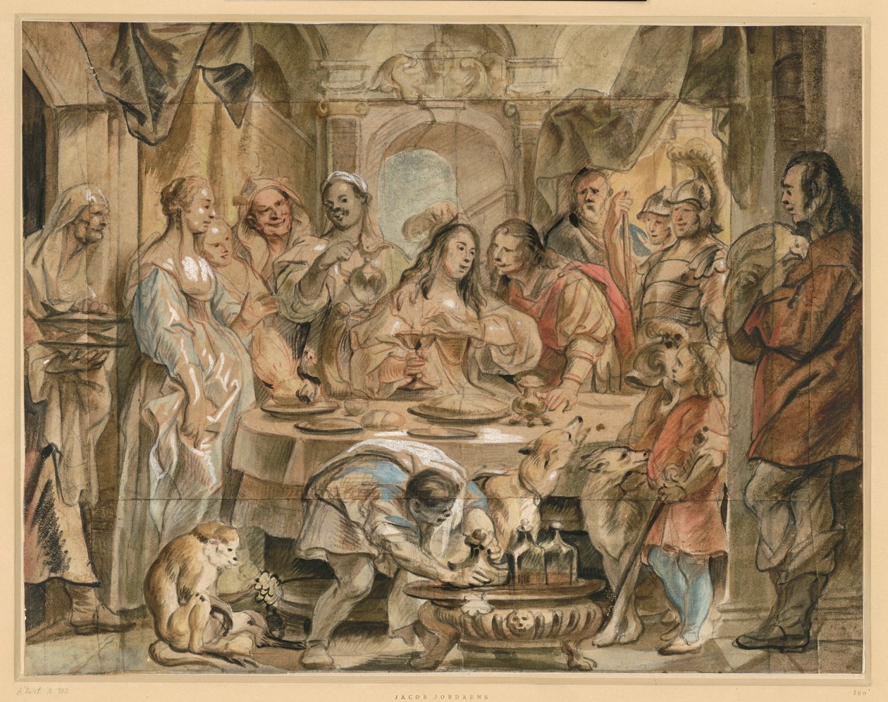 Uczta Kleopatry autorstwa Jacob Jordaens