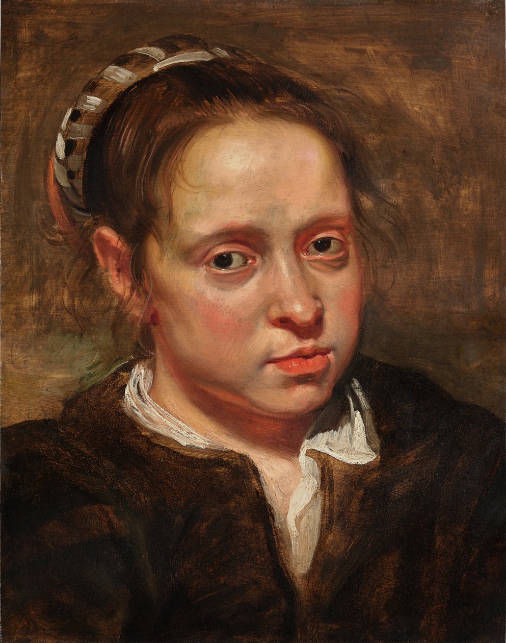 Badanie głowy młodej kobiety autorstwa Jacob Jordaens