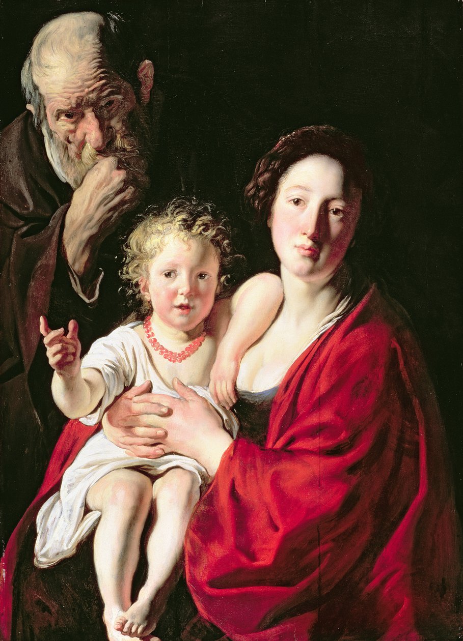 Święta Rodzina (panel) autorstwa Jacob Jordaens