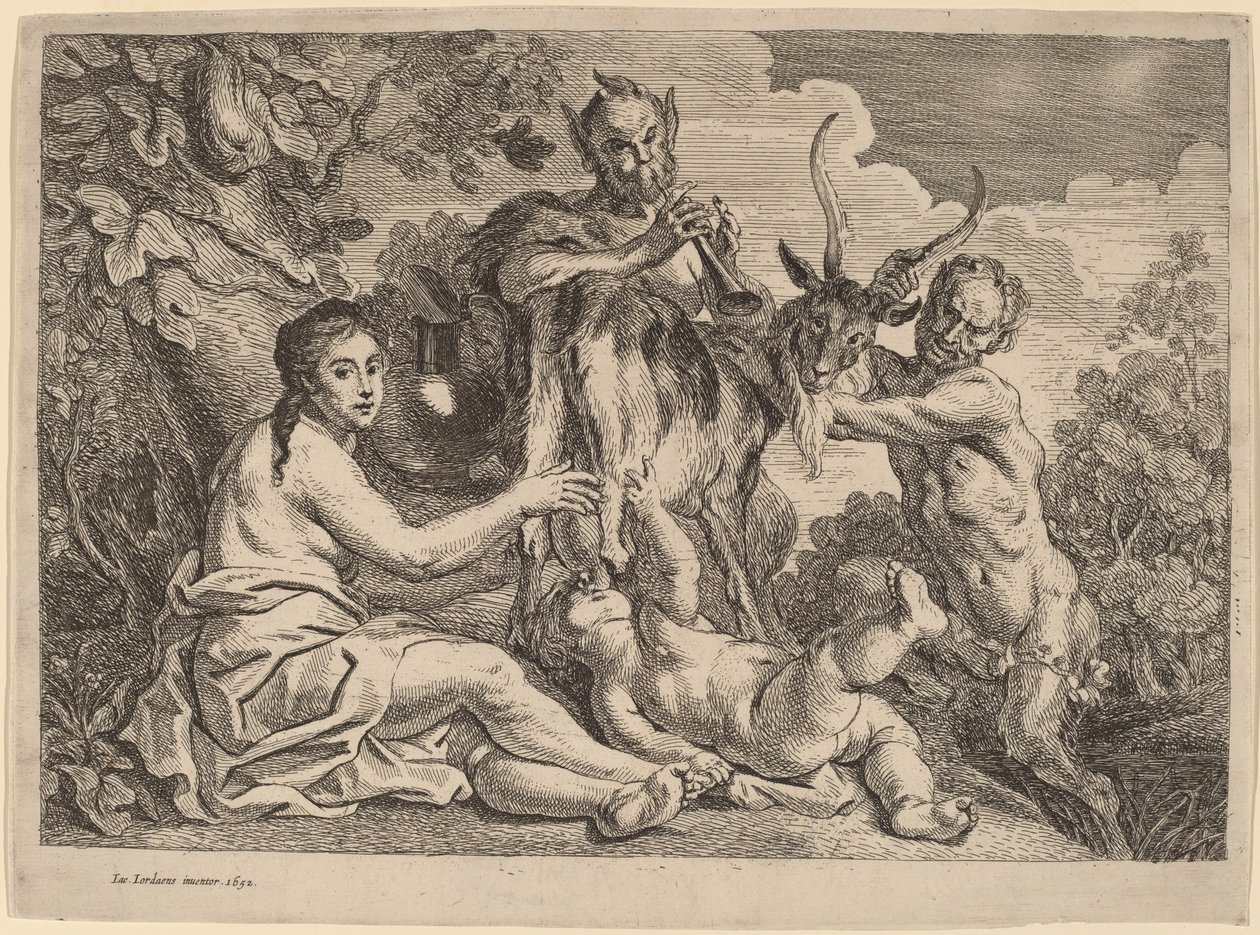 Jowisz karmiony przez kozę Amalteę autorstwa Jacob Jordaens