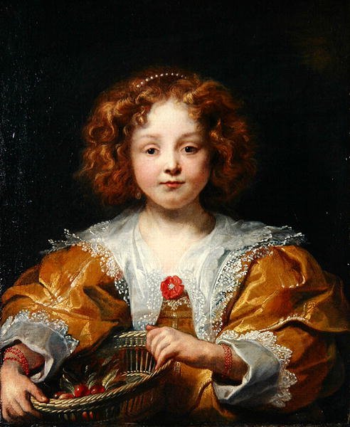 Portret Anny Katarzyny (olej na desce) autorstwa Jacob Jordaens
