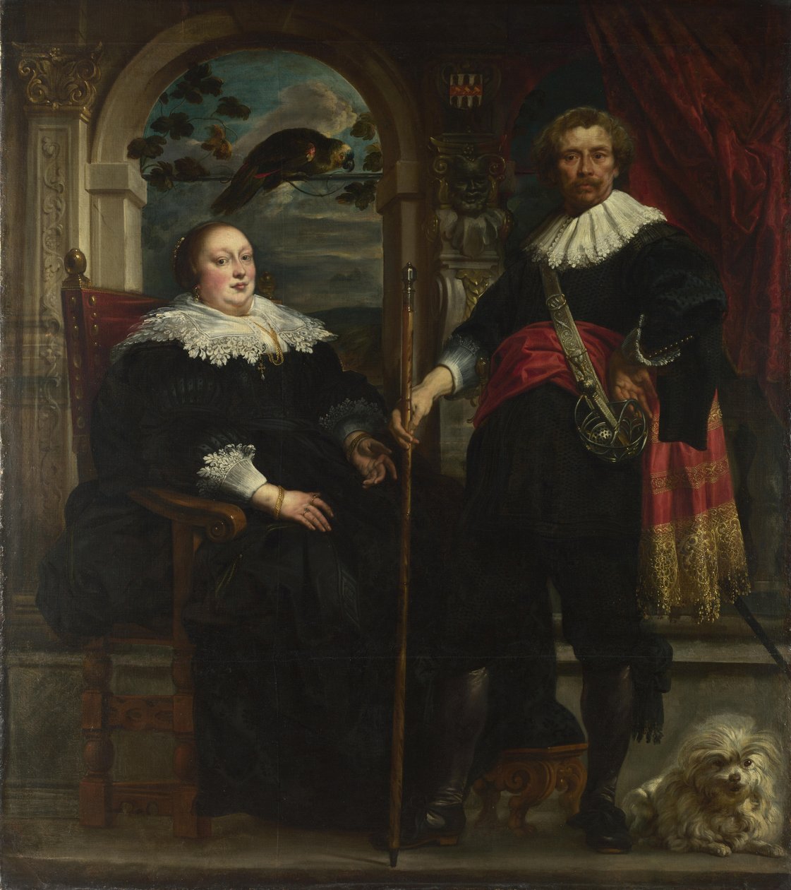 Portret Govaerta van Surpele i jego żony, 1636-1637 autorstwa Jacob Jordaens