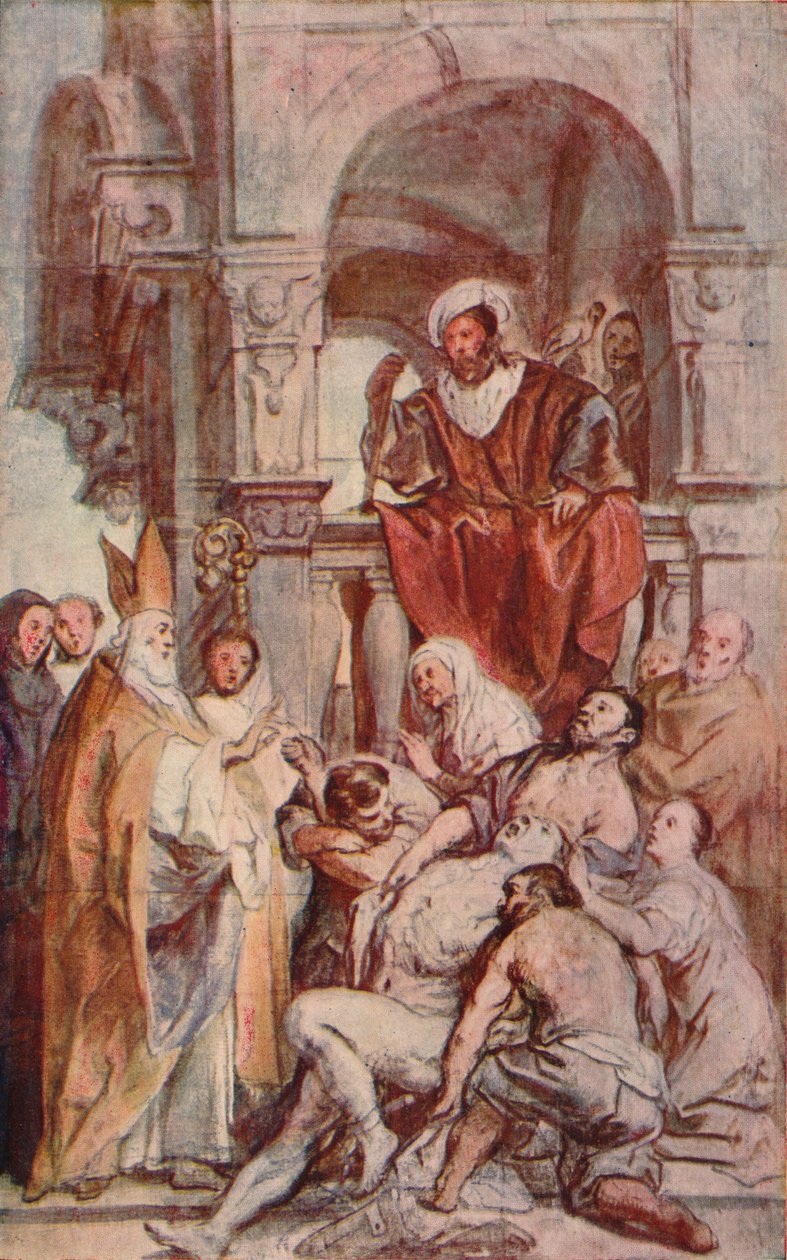 Św. Marcin Uzdrawiający Opętanego, ok. XVII w., 1903 r. autorstwa Jacob Jordaens
