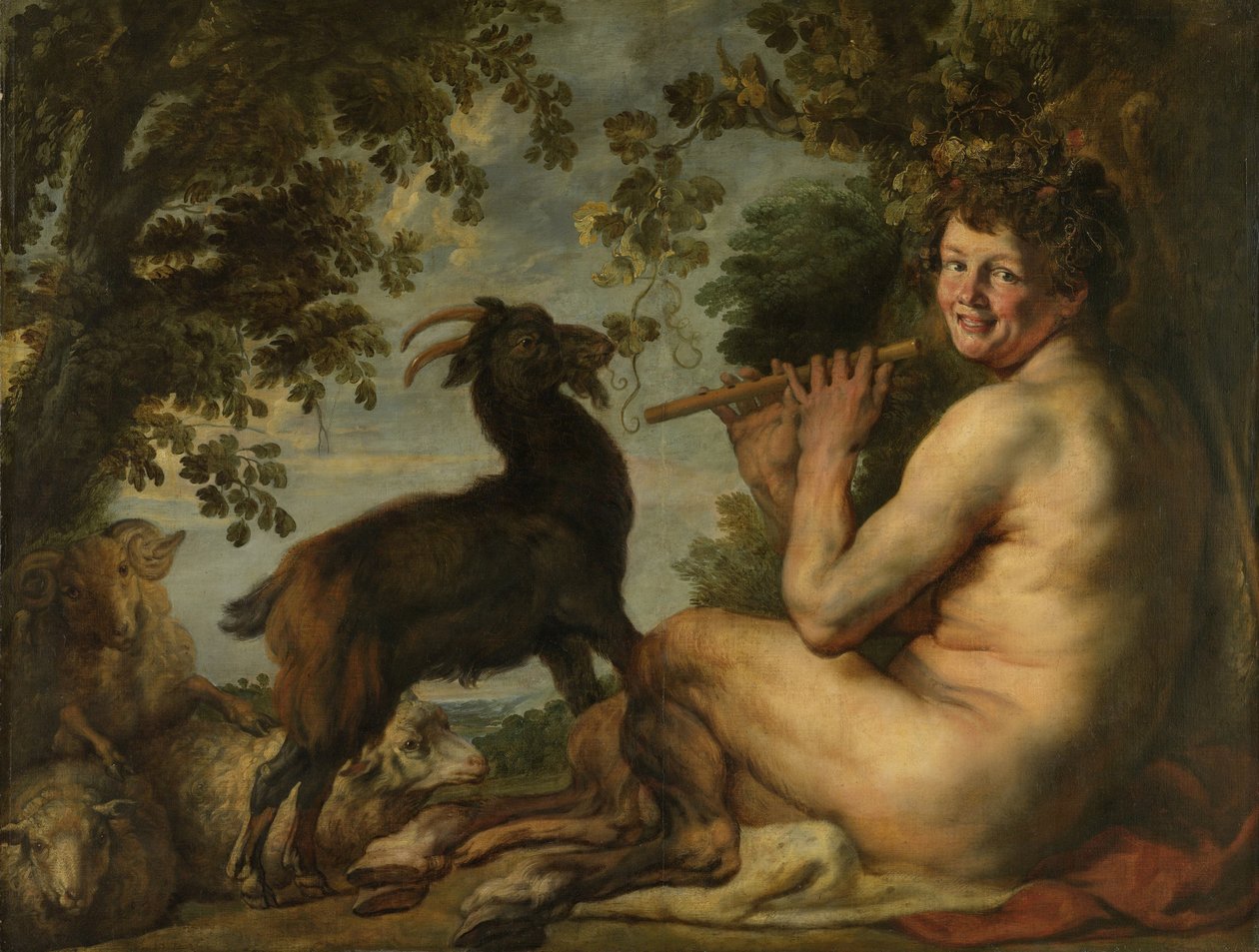 Satyra, 1630-1640 autorstwa Jacob Jordaens