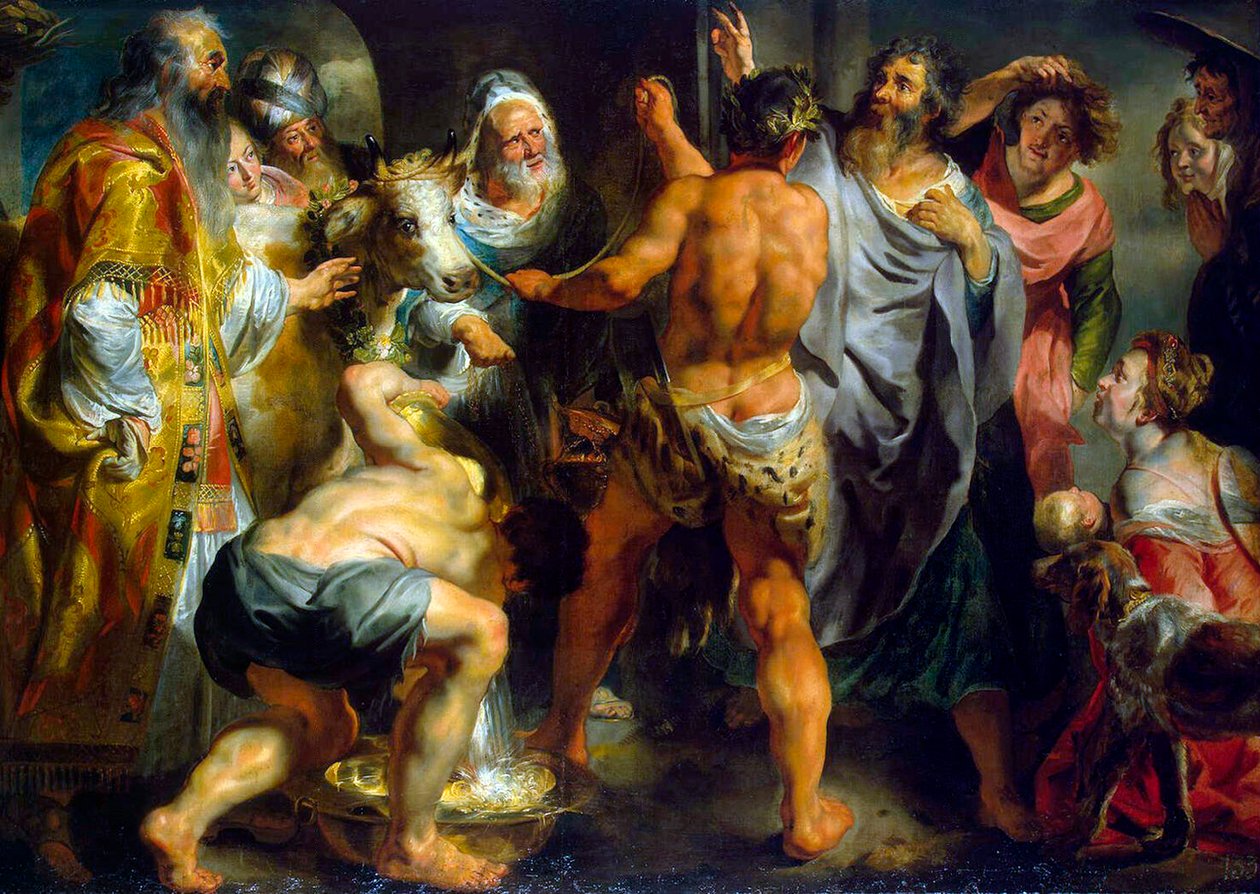 Apostołowie Paweł i Barnaba w Listrze, ok. 1616-1617. autorstwa Jacob Jordaens