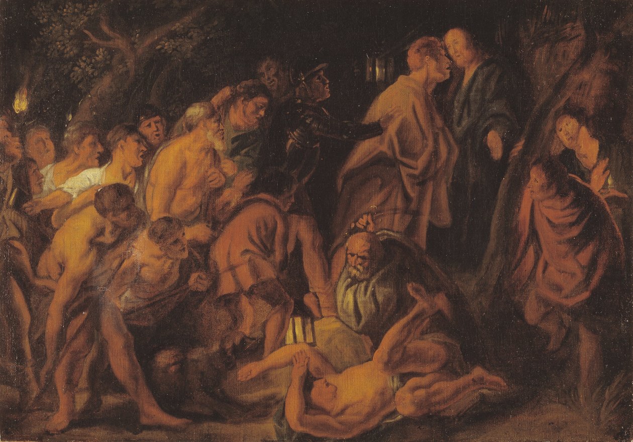 Zdrada i aresztowanie Chrystusa w Getsemani autorstwa Jacob Jordaens
