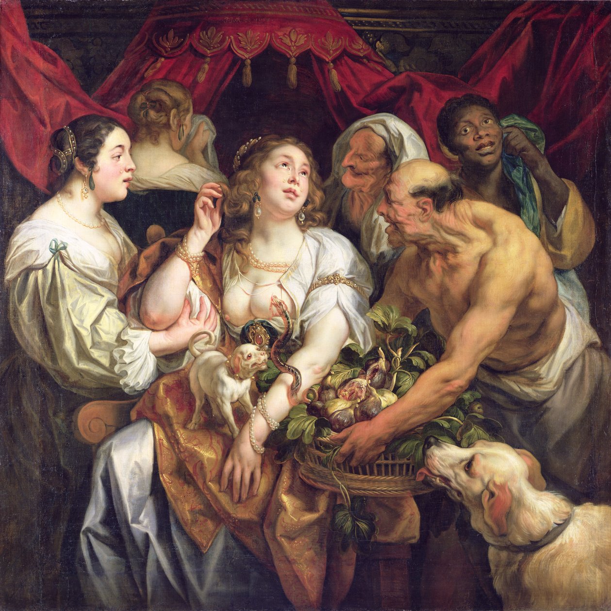 Śmierć Kleopatry (69-30 pne) autorstwa Jacob Jordaens