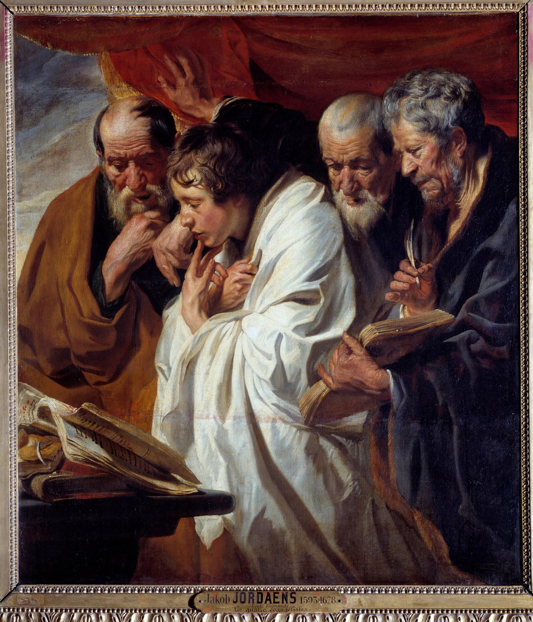 Czterech Ewangelistów Obraz Jacoba Jordaensa (1593-1678) XVII wiek. Wymiary 1,34 x 1,18 m autorstwa Jacob Jordaens