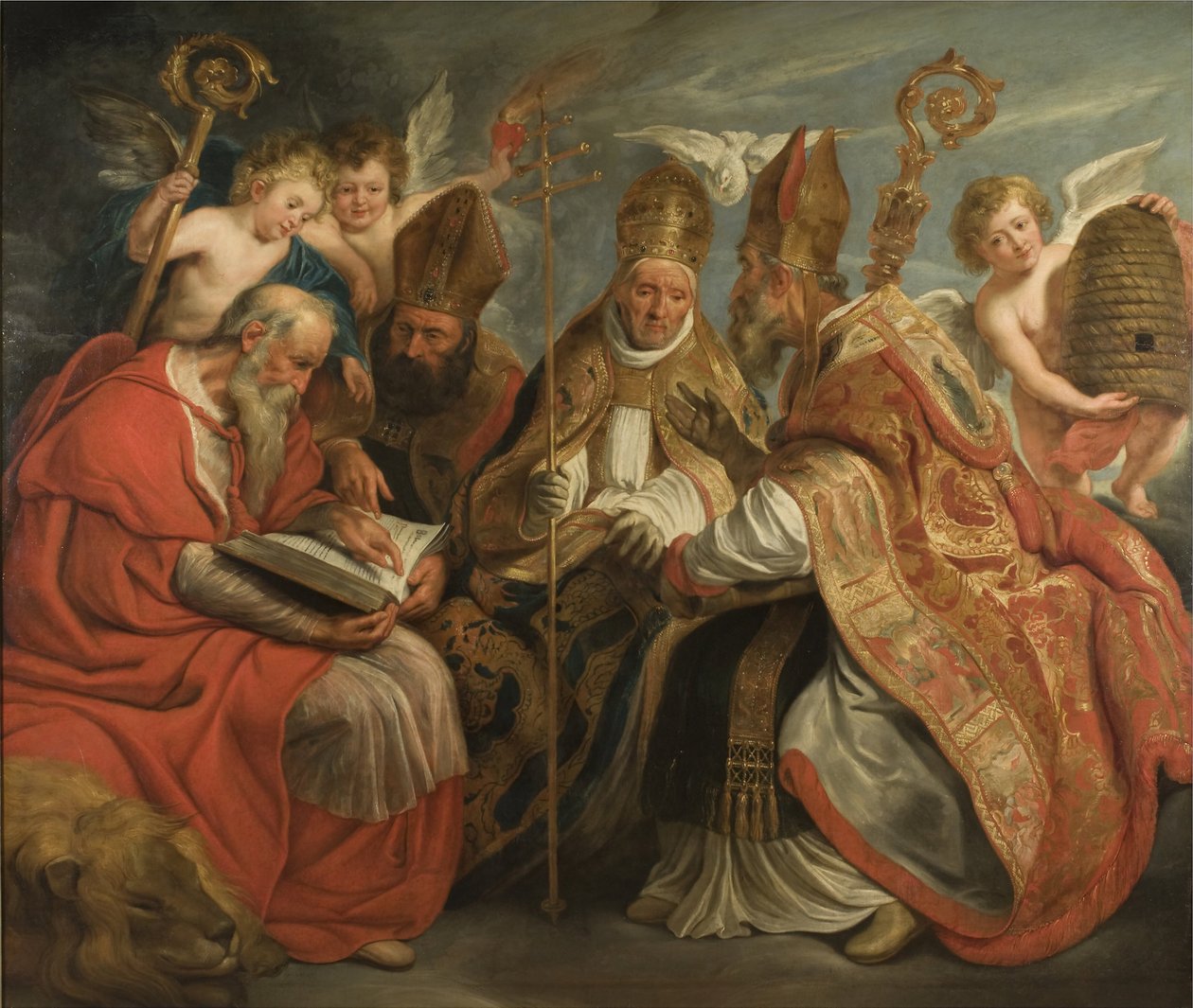 Czterej Ojcowie Kościoła łacińskiego autorstwa Jacob Jordaens