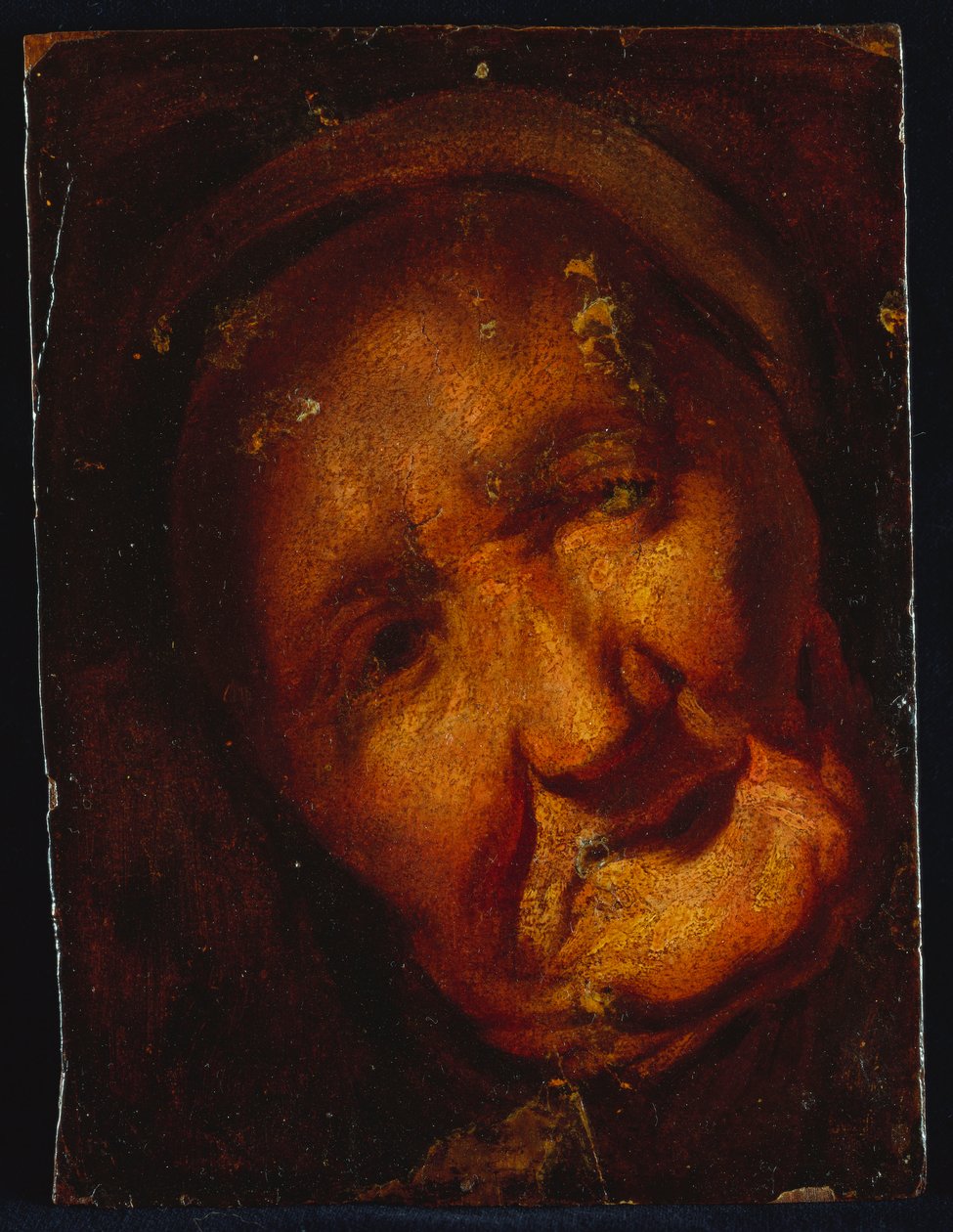 Głowa starej kobiety - szkic autorstwa Jacob Jordaens