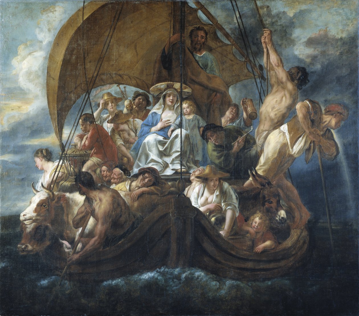 Święta Rodzina na promie autorstwa Jacob Jordaens