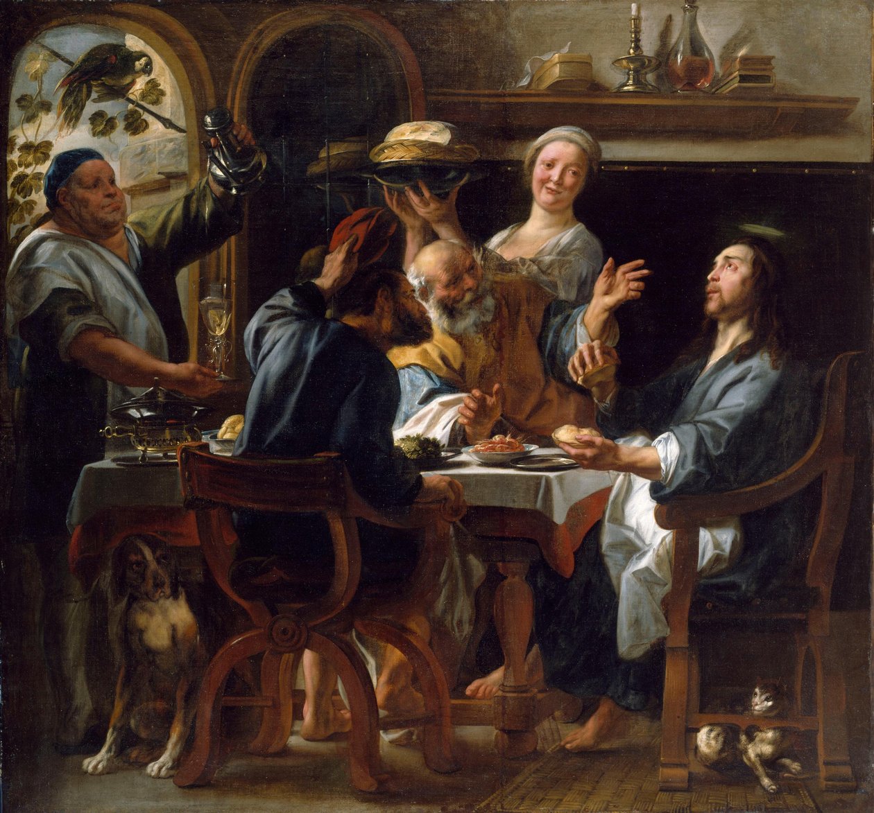Wieczerza w Emaus autorstwa Jacob Jordaens