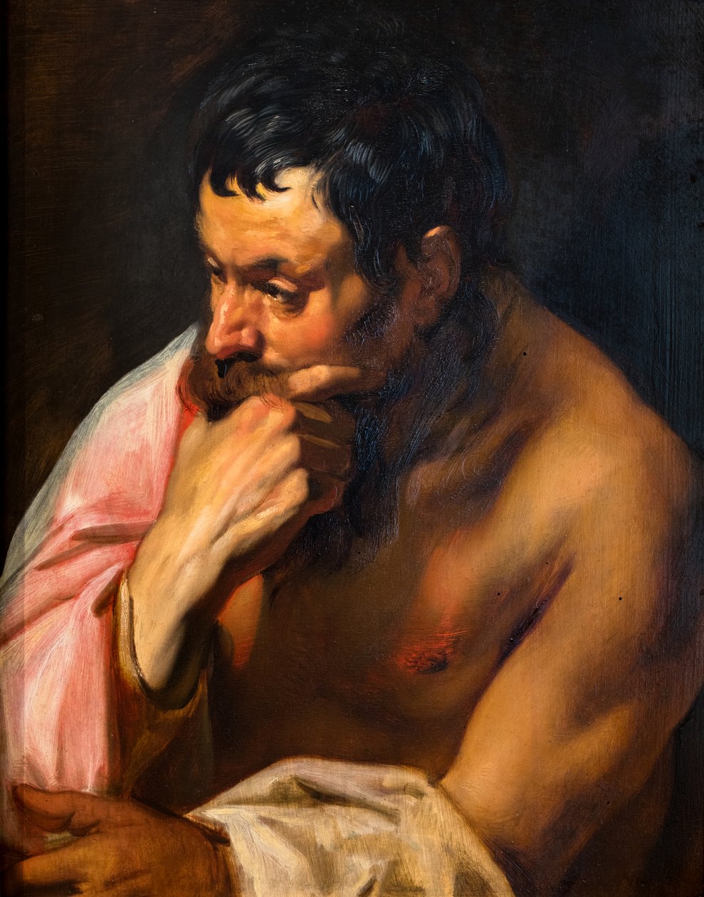 Myśliciel lub medytujący faun autorstwa Jacob Jordaens