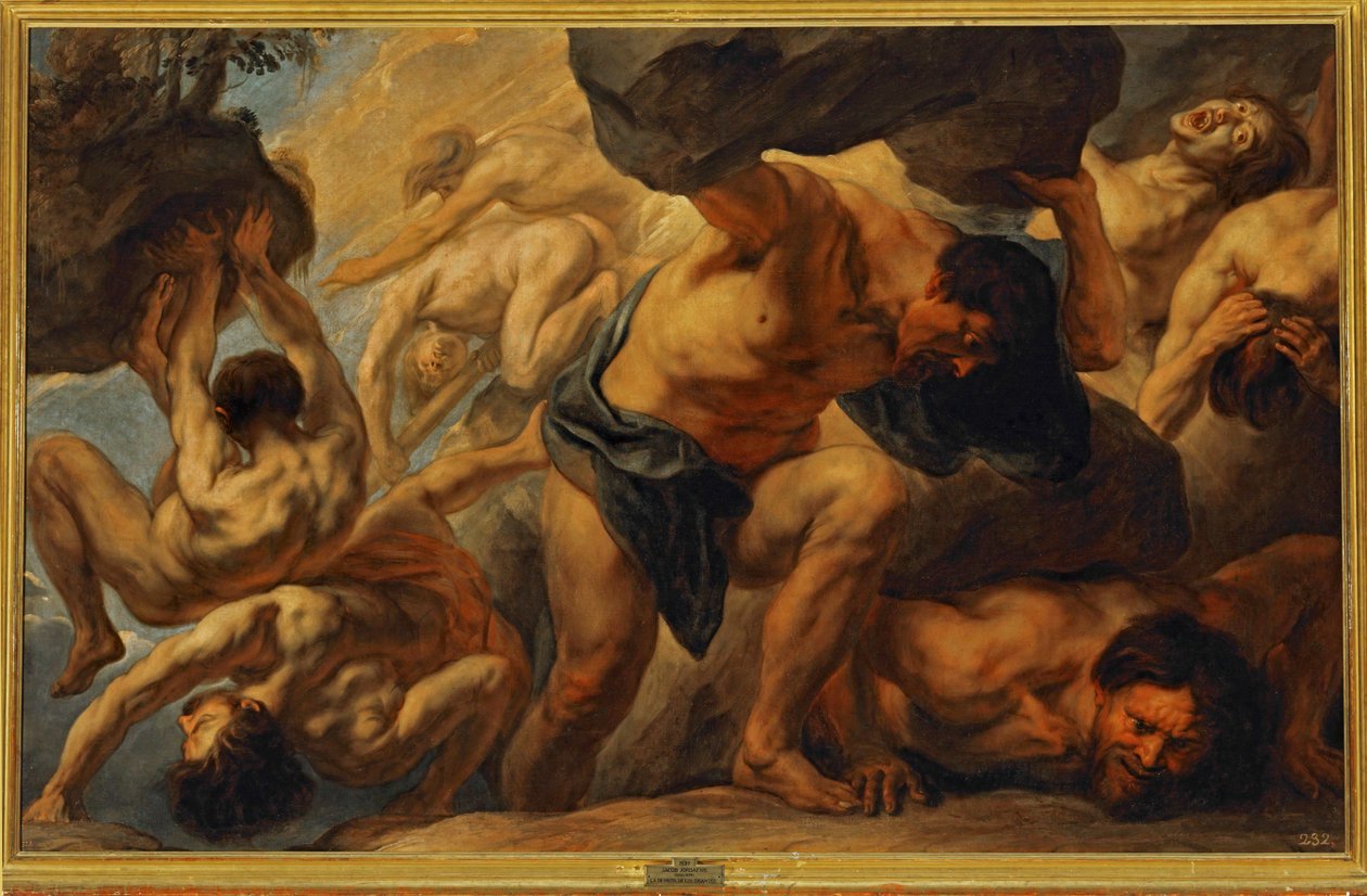 Klęska Tytanów ... (obraz na płótnie) autorstwa Jacob Jordaens