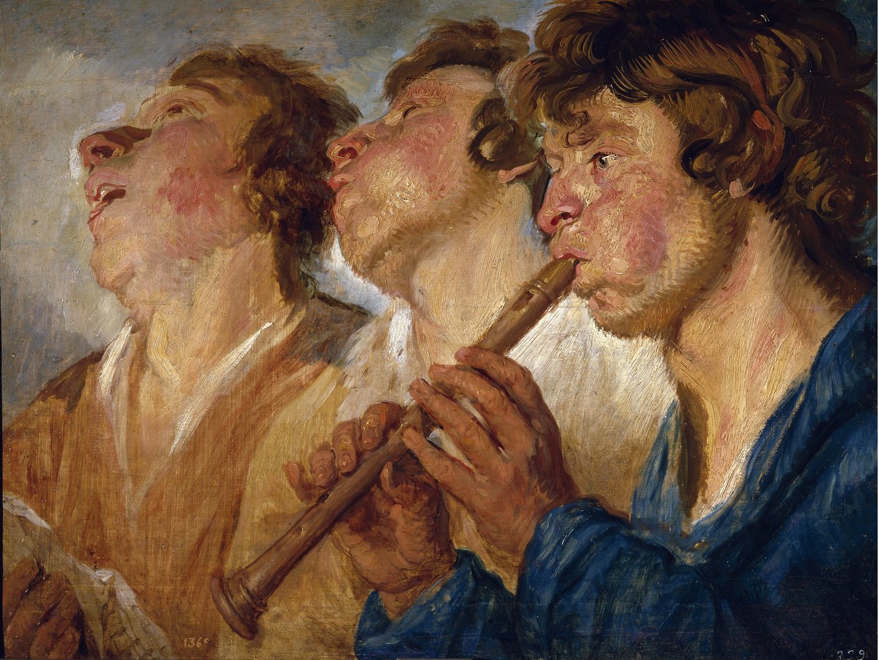 Trzech Buskerów autorstwa Jacob Jordaens