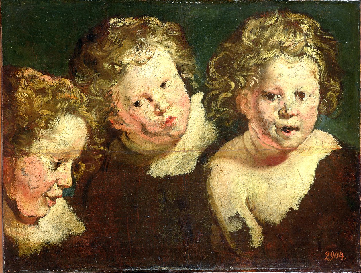 Trzy głowy dzieci, ok. 1618 r autorstwa Jacob Jordaens