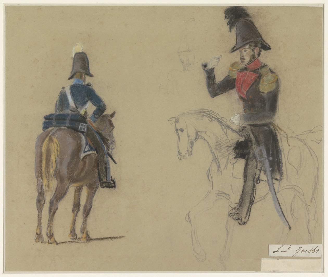 Portret porucznika Jacobsa na koniu autorstwa Jacob Joseph Eeckhout