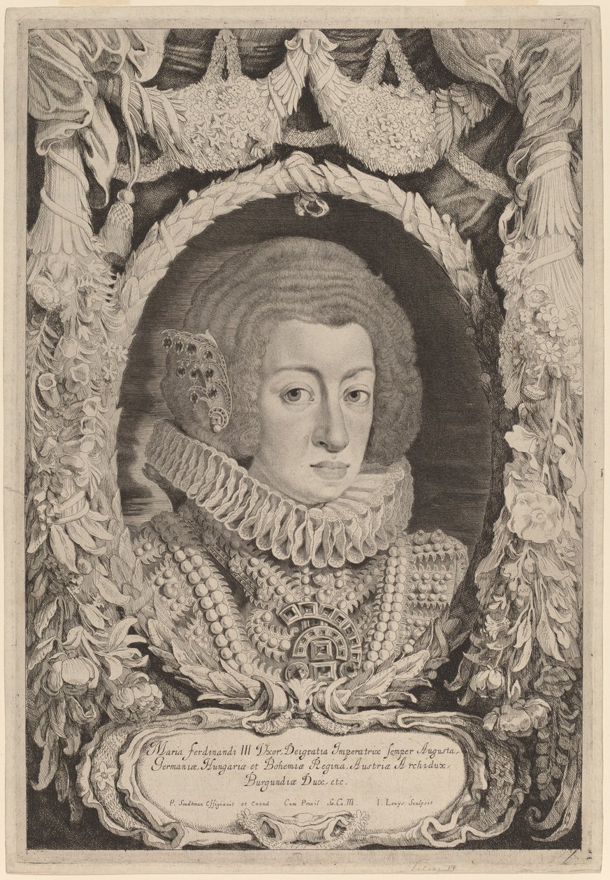 Maria Anna z Hiszpanii autorstwa Jacob Louis after Pieter Claesz Soutman