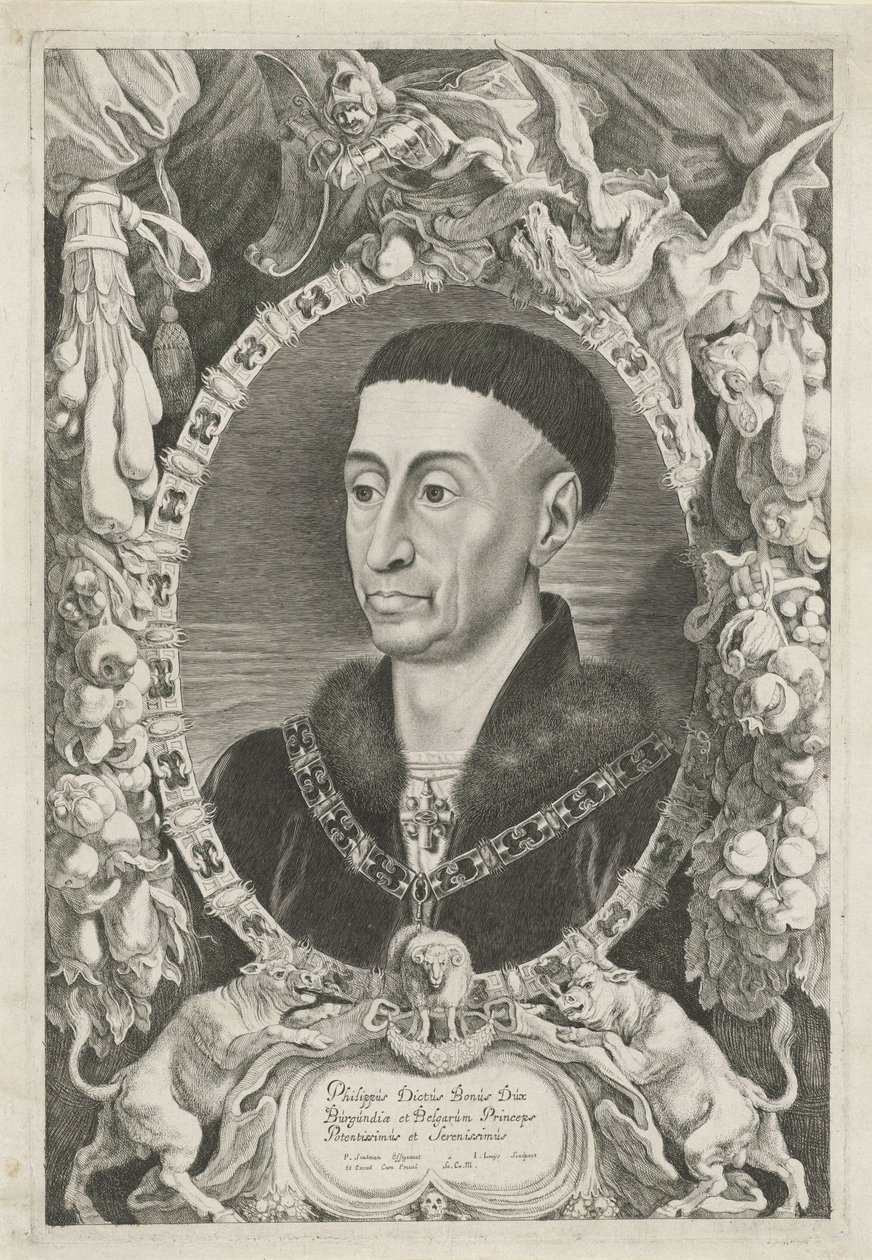 Portret Philipa de Goede Książęta Burgundii (tytuł serii) autorstwa Jacob Louys