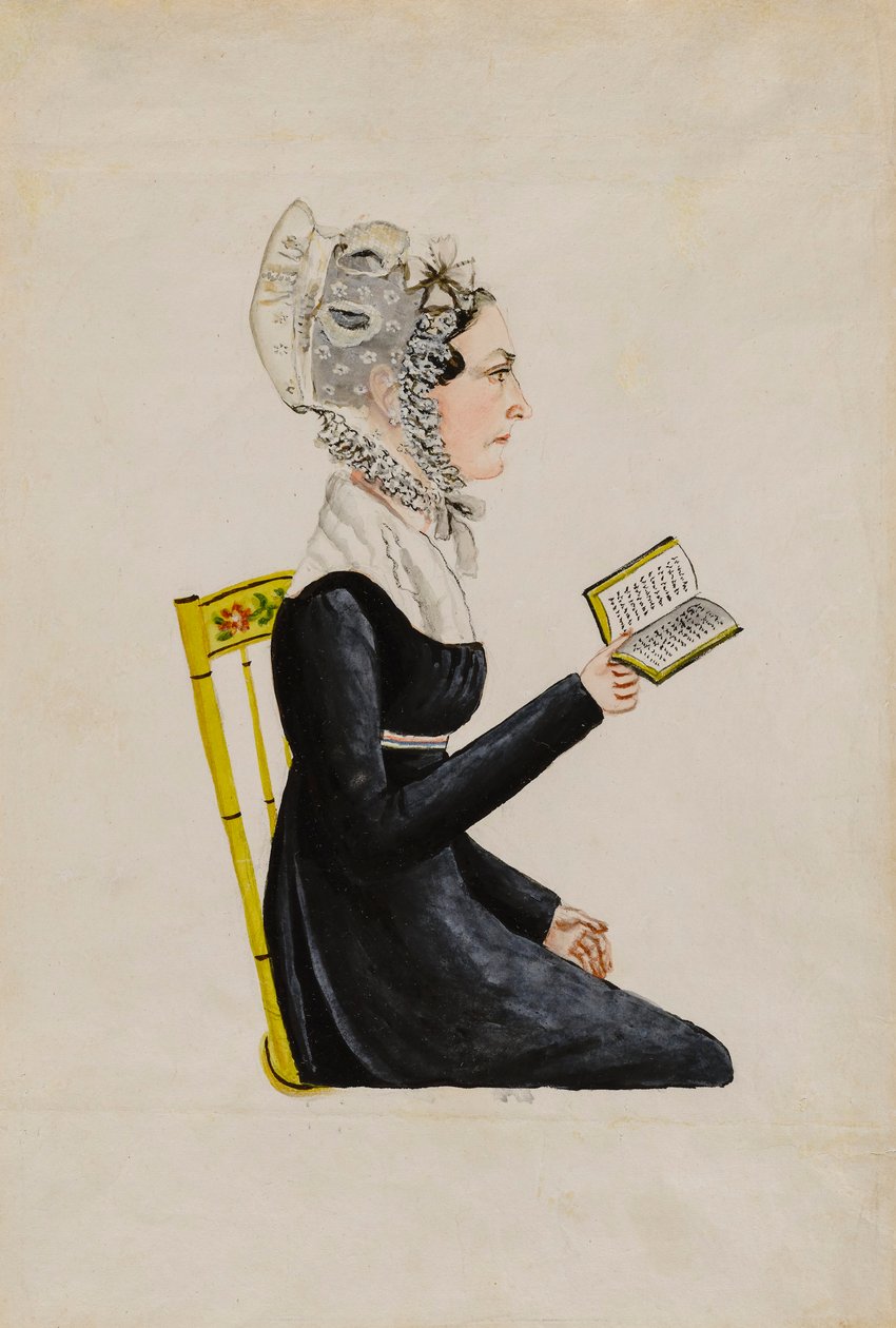 Portret Elżbiety Sweitzer Musser, ca. 1826. autorstwa Jacob Maentel