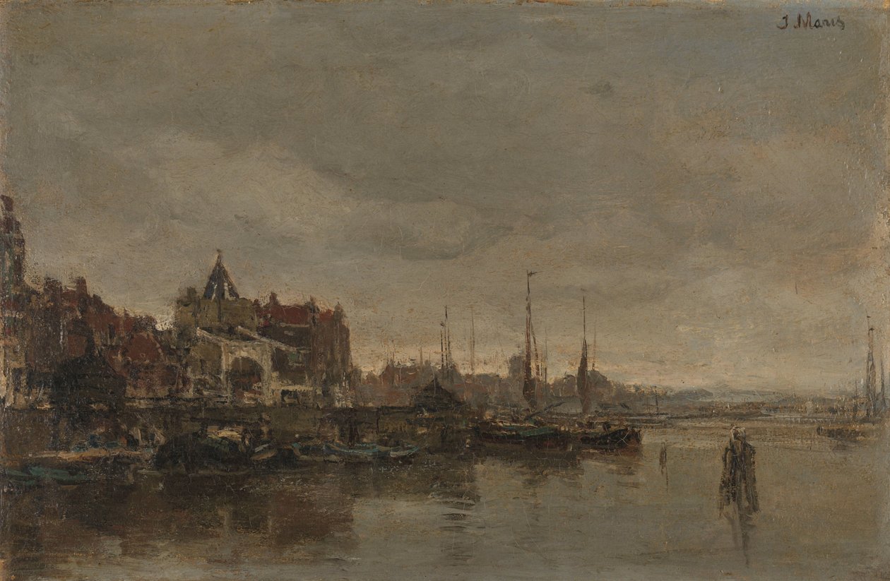 Schreierstoren z mostem nad Gelderse Kade w Amsterdamie autorstwa Jacob Maris