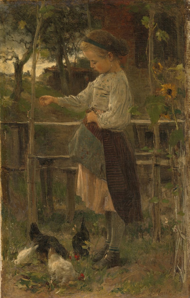 Karmienie Kurcząt autorstwa Jacob Maris