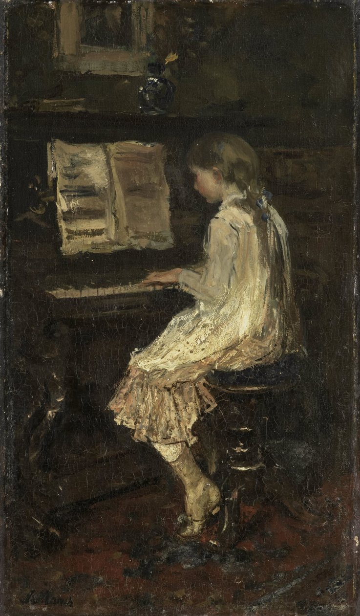Dziewczyna przy fortepianie autorstwa Jacob Maris