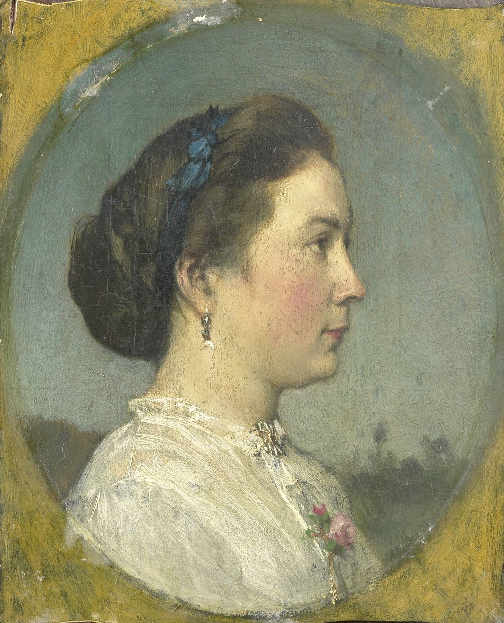 Portret Cathariny Hendriki Horn, żony artysty autorstwa Jacob Maris