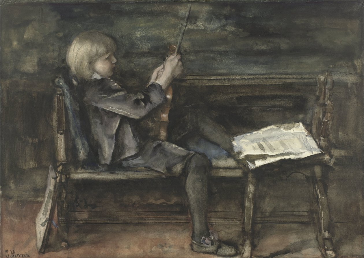Portret Willema Matthijsa Marisa, ze skrzypcami autorstwa Jacob Maris