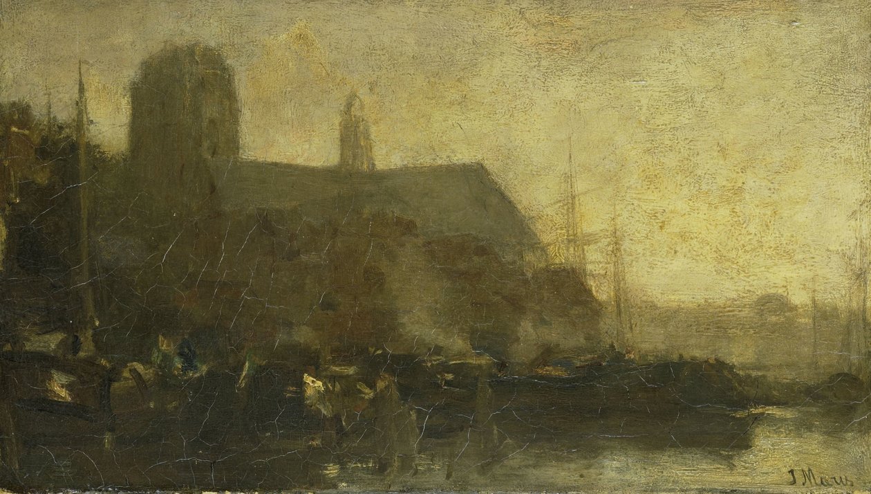 Statki w porcie Dordrecht autorstwa Jacob Maris
