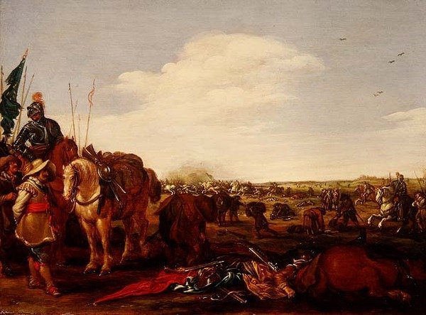 Scena bitwy autorstwa Jacob Martsen de Jonge