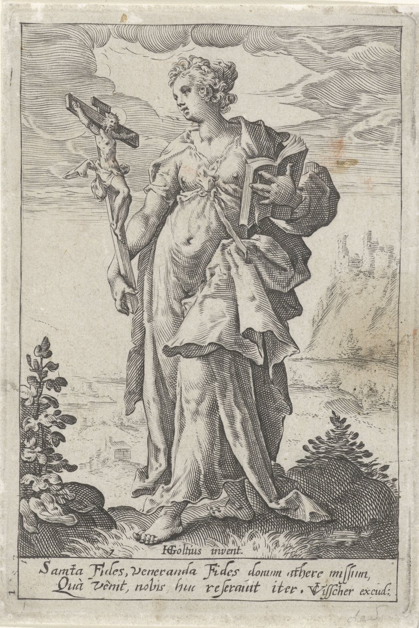 Wiara (Fides) autorstwa Jacob Matham (attributed to)