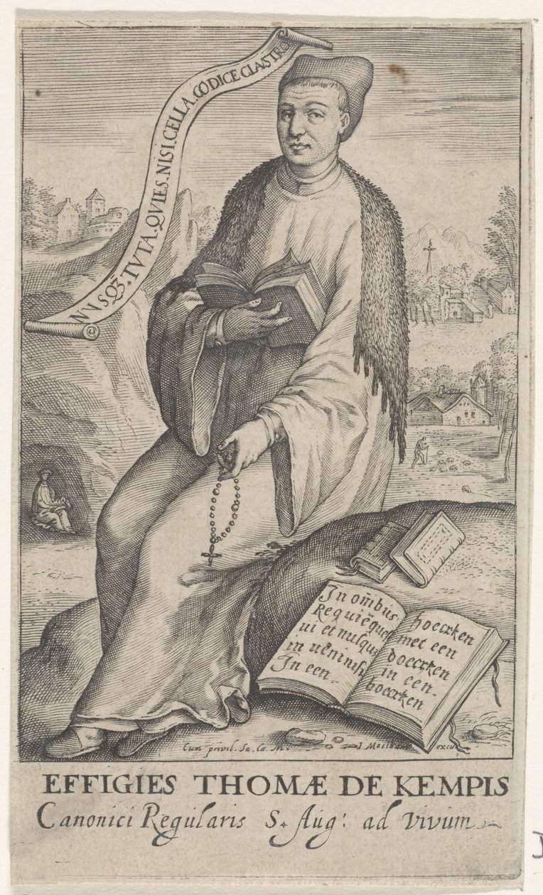 Portret van Thomasa w Kempis autorstwa Jacob Matham (attributed to)
