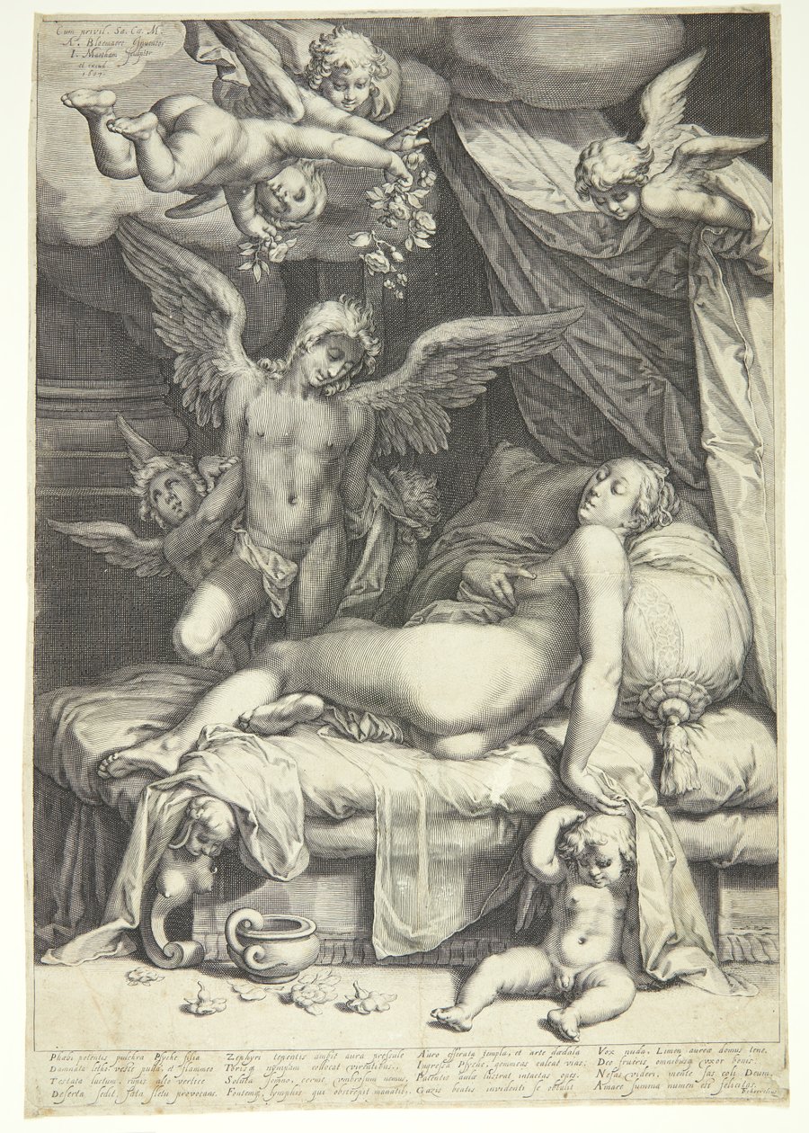 Kupidyn i Psyche autorstwa Jacob Matham
