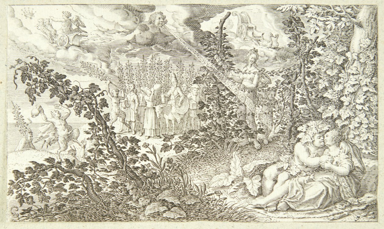 Bachus i Ariadna autorstwa Jacob Matham
