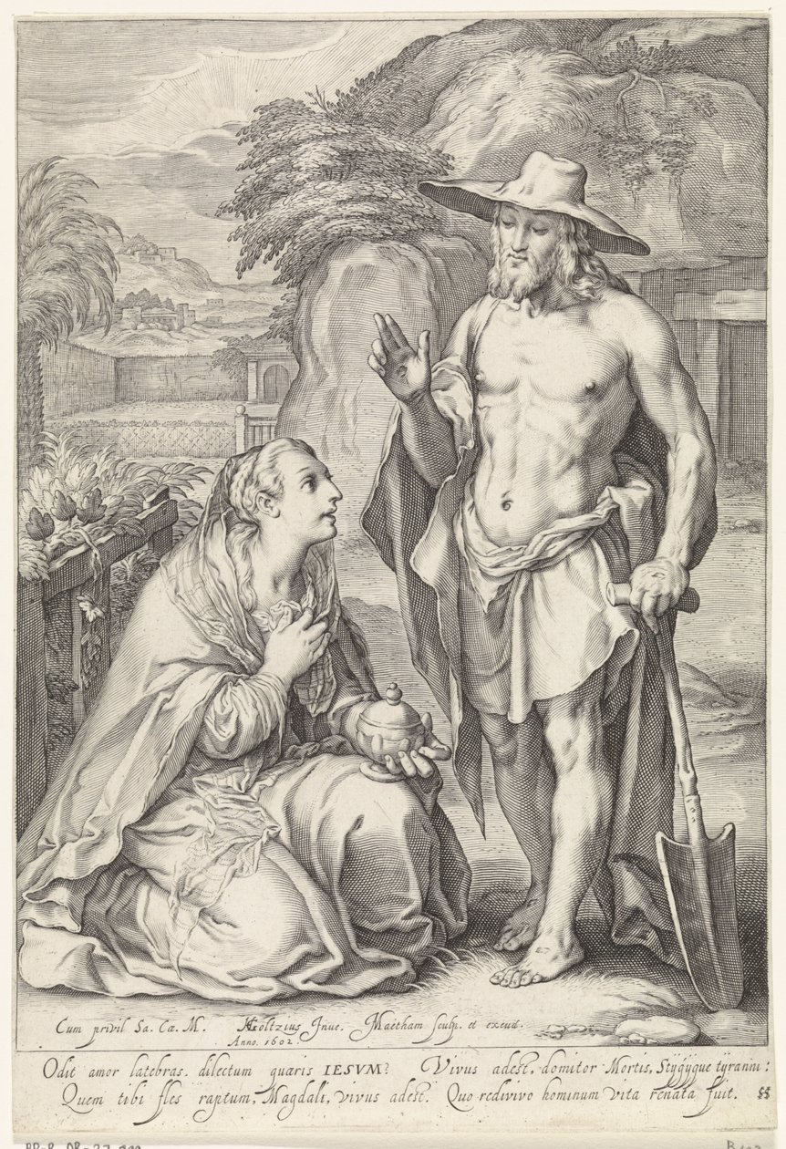 Chrystus ukazuje się Marii Magdalenie (Noli me tangere) autorstwa Jacob Matham