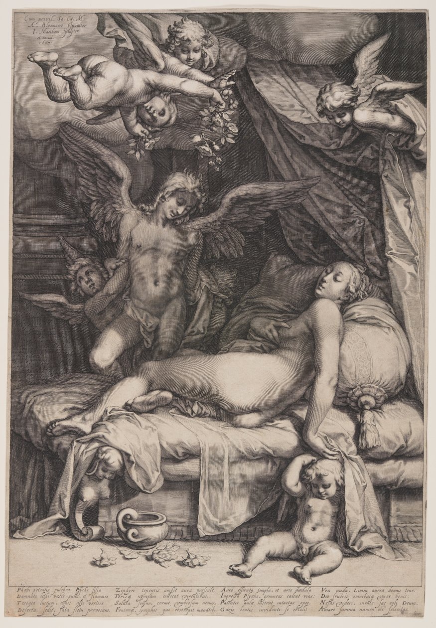 Kupidyn i Psyche autorstwa Jacob Matham