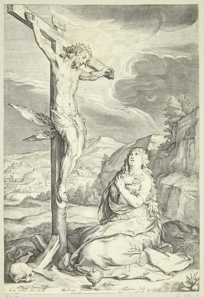 Skruszona Maria Magdalena autorstwa Jacob Matham